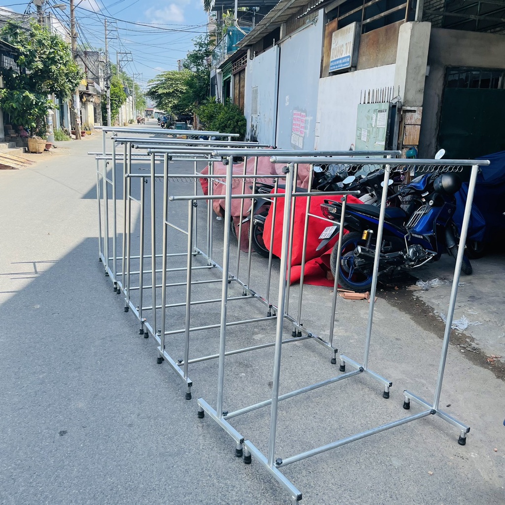 Sào phơi đồ inox chắc chắn, chân vuông cao cấp, treo quần áo