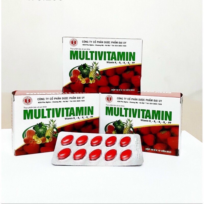 MULTIVITAMIN HỘP 100 VIÊN - VITAMIN PP, B1,B2,B6