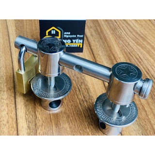 Bộ khóa truỳ inox, đấm chùy inox 304, Then trùy cài cửa - hoạ tiết ngôi sao