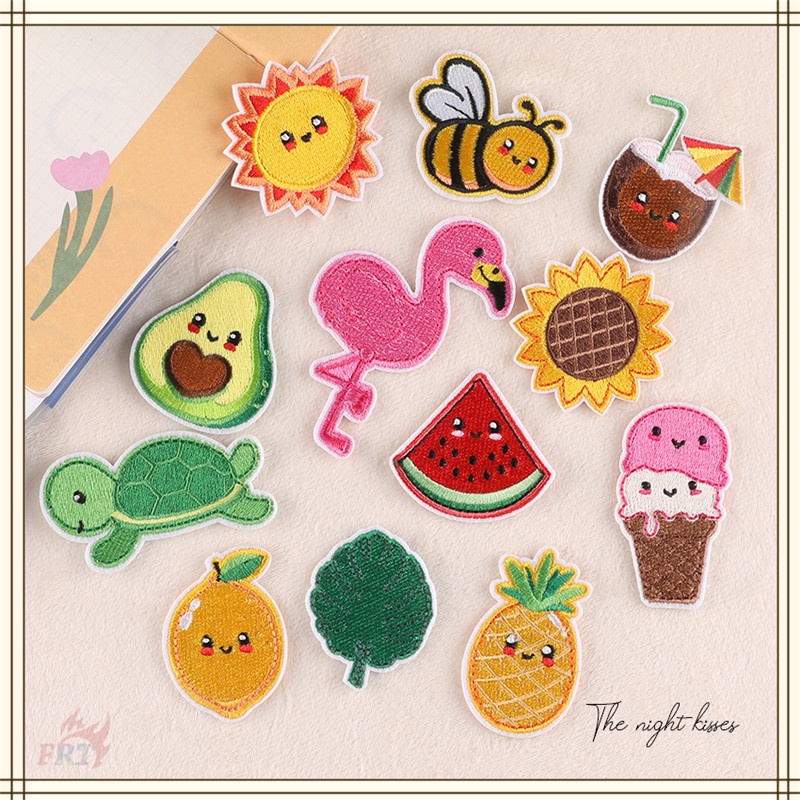 ♥ Enjoy The Summer Time - Kem Dưỡng Da Mặt Trời/Dưa Hấu/Sữa Dừa/Kem ♥ 1 Sticker Ủi Thêu Hình Huy Hiệu