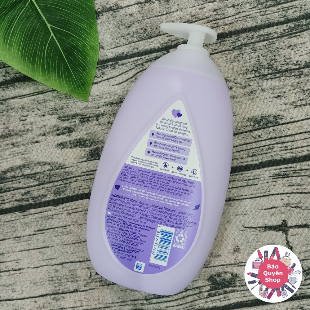 Lotion dưỡng thể giúp bé ngủ ngon Johnson's Baby Bedtime Lotion 800mL