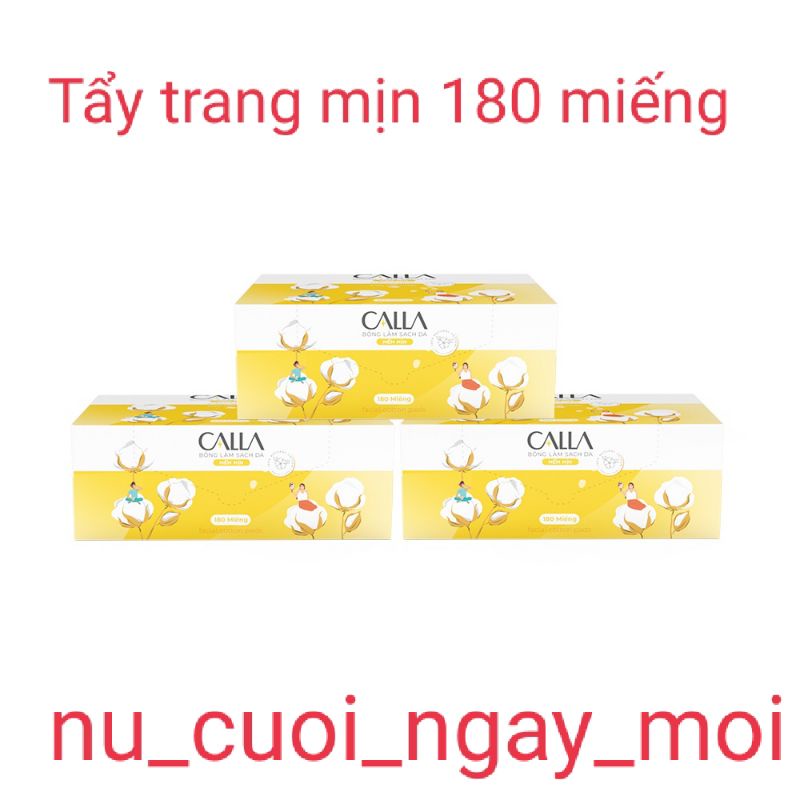 Combo 3 hộp bông tẩy trang CALLA mịn 180 miếng.