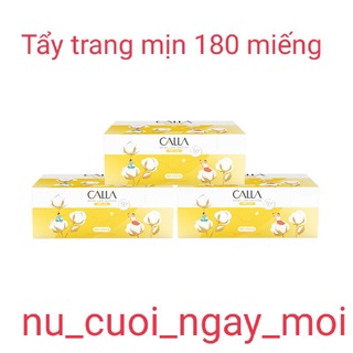Combo 3 hộp bông tẩy trang calla mịn 180 miếng.