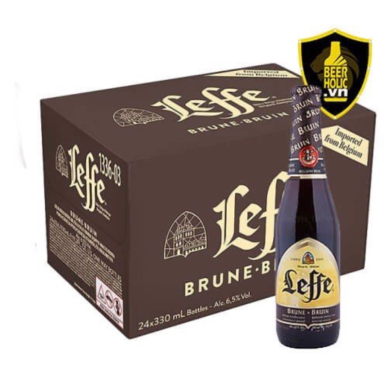 Thùng 24 Chai Bia Leffe Nâu (Leffe Brune) (330ml/ chai)