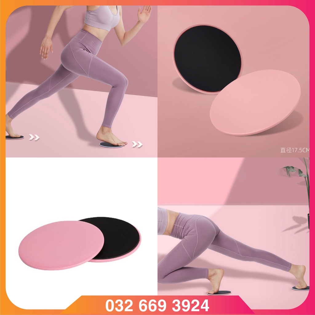 Đĩa trượt tập GYM - Đĩa trượt tập YOGA - Đường kính 17,5cm - Set 2 đĩa