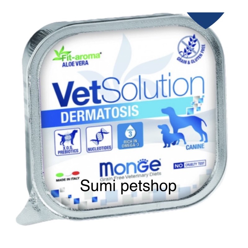 150gr pate Monge Vetsolutoin dermatosis hỗ trợ cho chó viêm da dị ứng và rụng lông