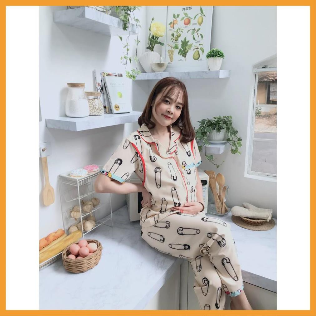 [2 Trong 1] Bộ dài bầu lụa thái ngắn tay mềm mịn cho con bú | BigBuy360 - bigbuy360.vn