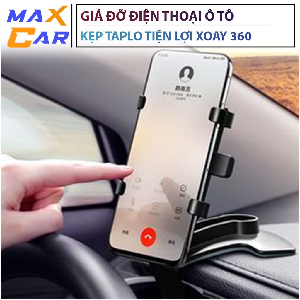 Giá đỡ điện thoại ô tô - Giá kẹp điện thoại ô tô- Taplo - Kẹp che nắng - Gương trong xe - Xoay 360 độ cao cấp