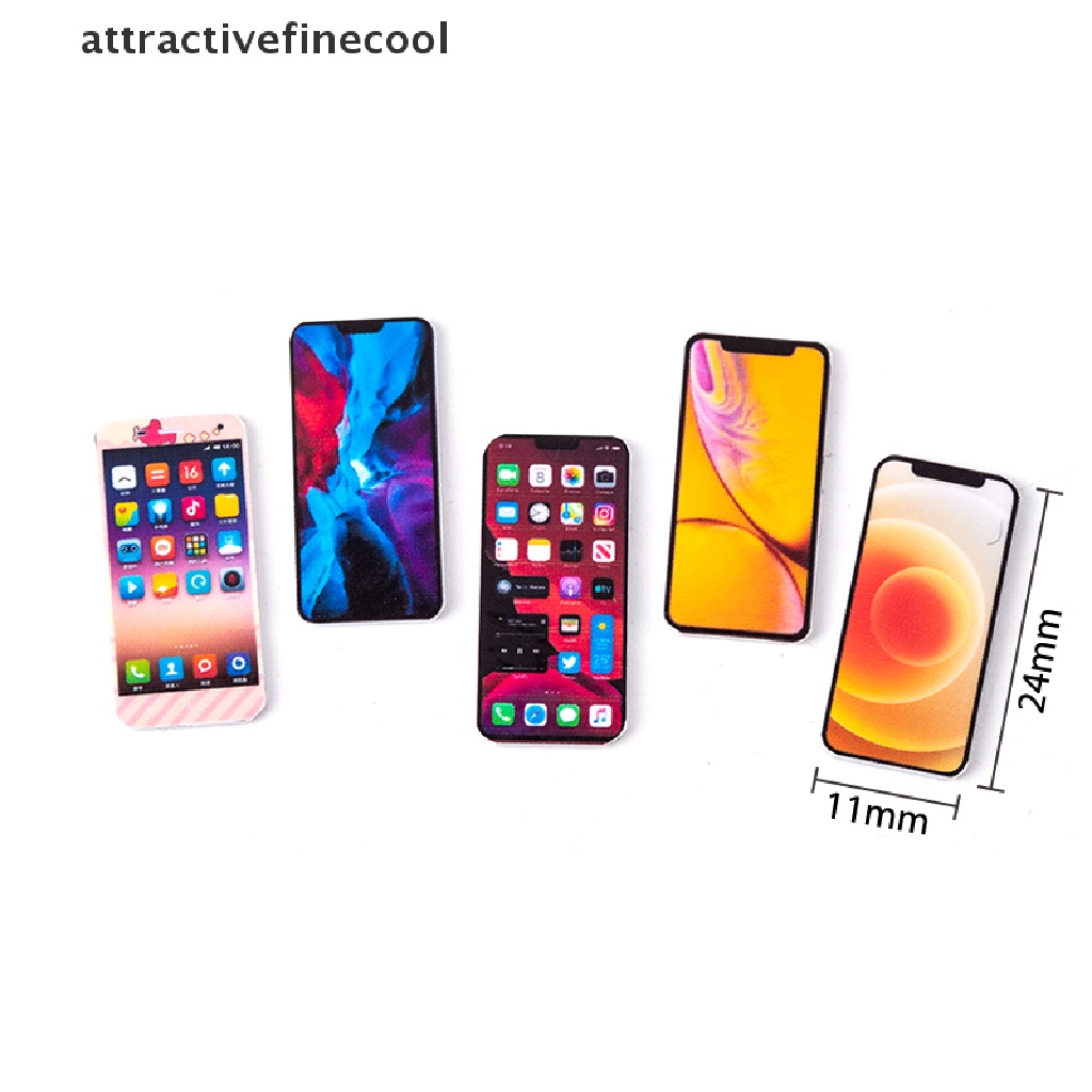 Mô Hình Điện Thoại Di Động Mini Tỉ Lệ 1: 12 Dùng Để Trang Trí Nhà Búp Bê