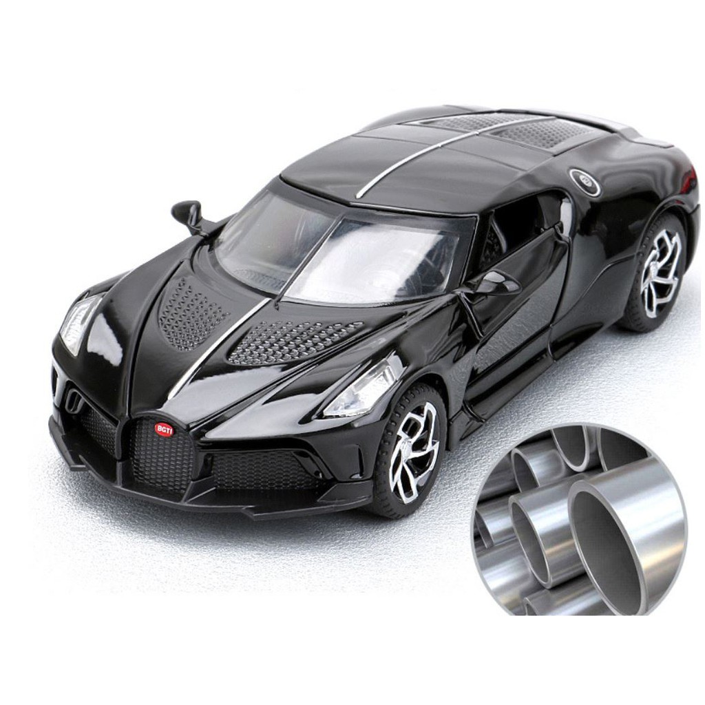 [Mã LIFE0503TOYS1 giảm 10% đơn 150k] Xe mô hình kim loại Bugatti Black Dragon King tỷ lệ 1:32
