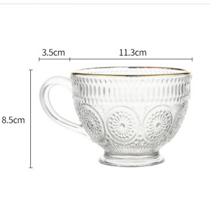 Tách, Ly Ăn Sáng Breakfast Cup Hoa Văn Baroque
