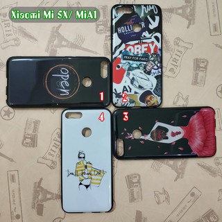ỐP LƯNG XIAOMI MI 5X / MI A1 - LƯNG KÍNH TRƠN VIỀN CAO SU
