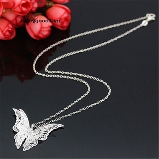 //Enjoy shopping // Fashion Silver Plated Lovely 3D Butterfly Pendant Chain Necklace Women Jewelry .