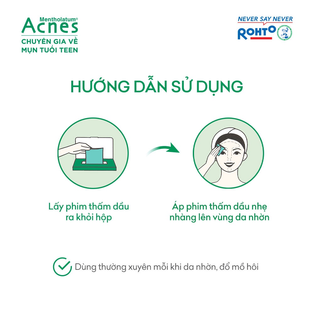 Phim thấm dầu Acnes Oil Remover Film 50 tờ