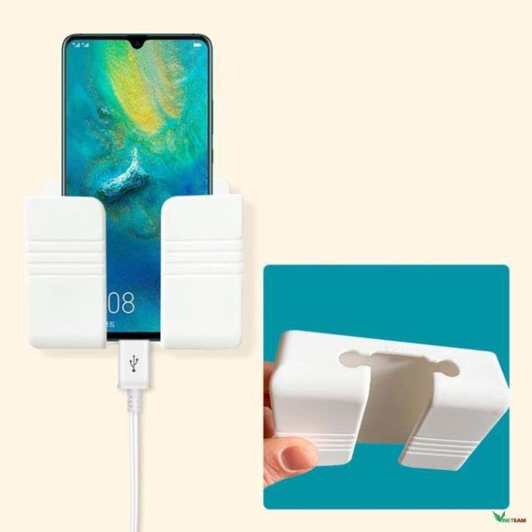 Giá dán tường để điện thoại kệ đỡ remote điều khiển ổ cắm dây điện đồ dùng nhỏ đa năng Dimino