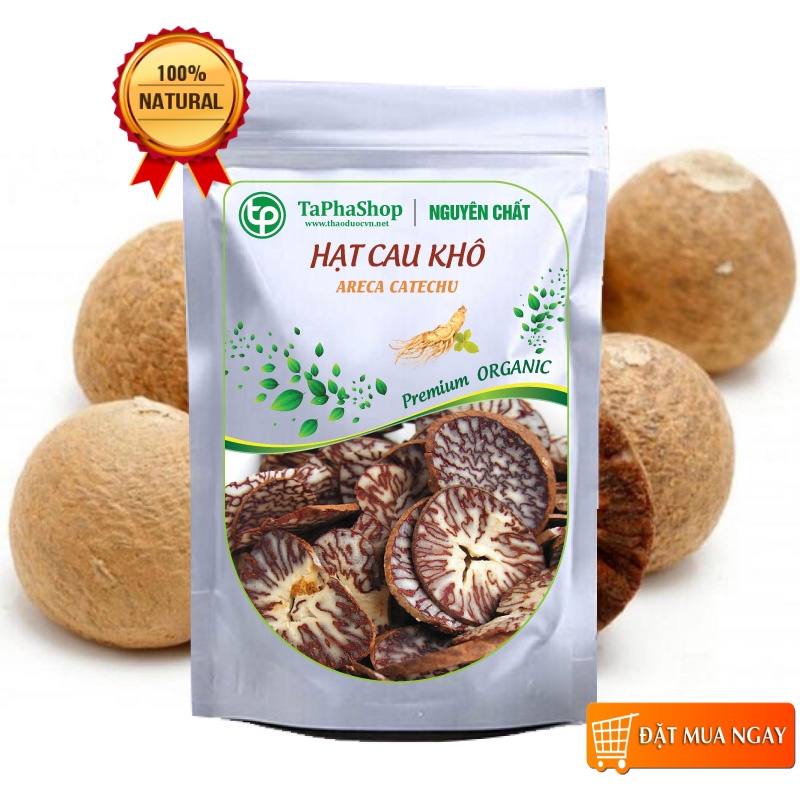 Hạt cau sấy khô 500g , Hạt cau thái lát, Bình lang, Nguyên Chất