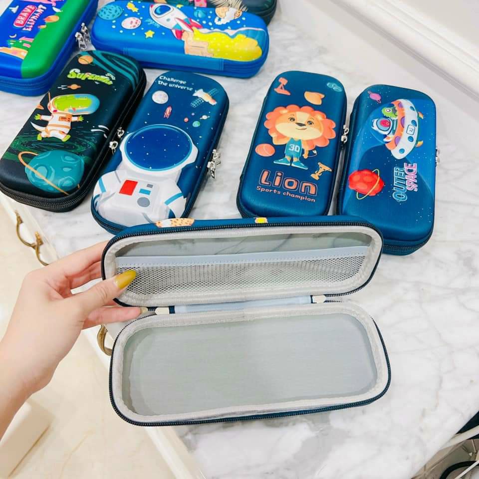 Hộp bút 3D, hộp đựng bút cho bé trai bé gái trẻ em học sinh tiểu học, hình ảnh in nổi siêu cute dễ thương