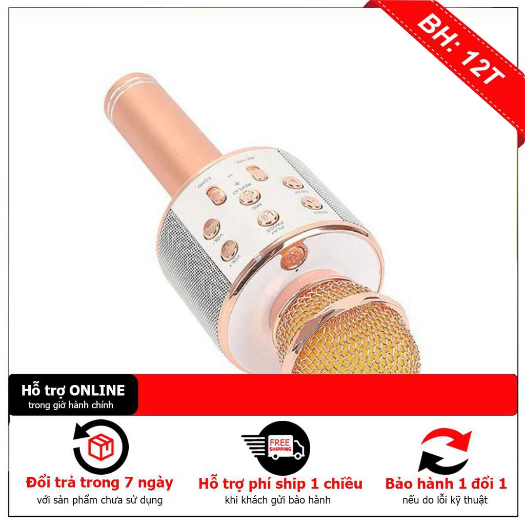 [ HÀNG CHẤT LƯỢNG] Micro ws858 karaoke kiêm loa trợ giảng 3 trong 1 - Giá tốt nhất miền nam