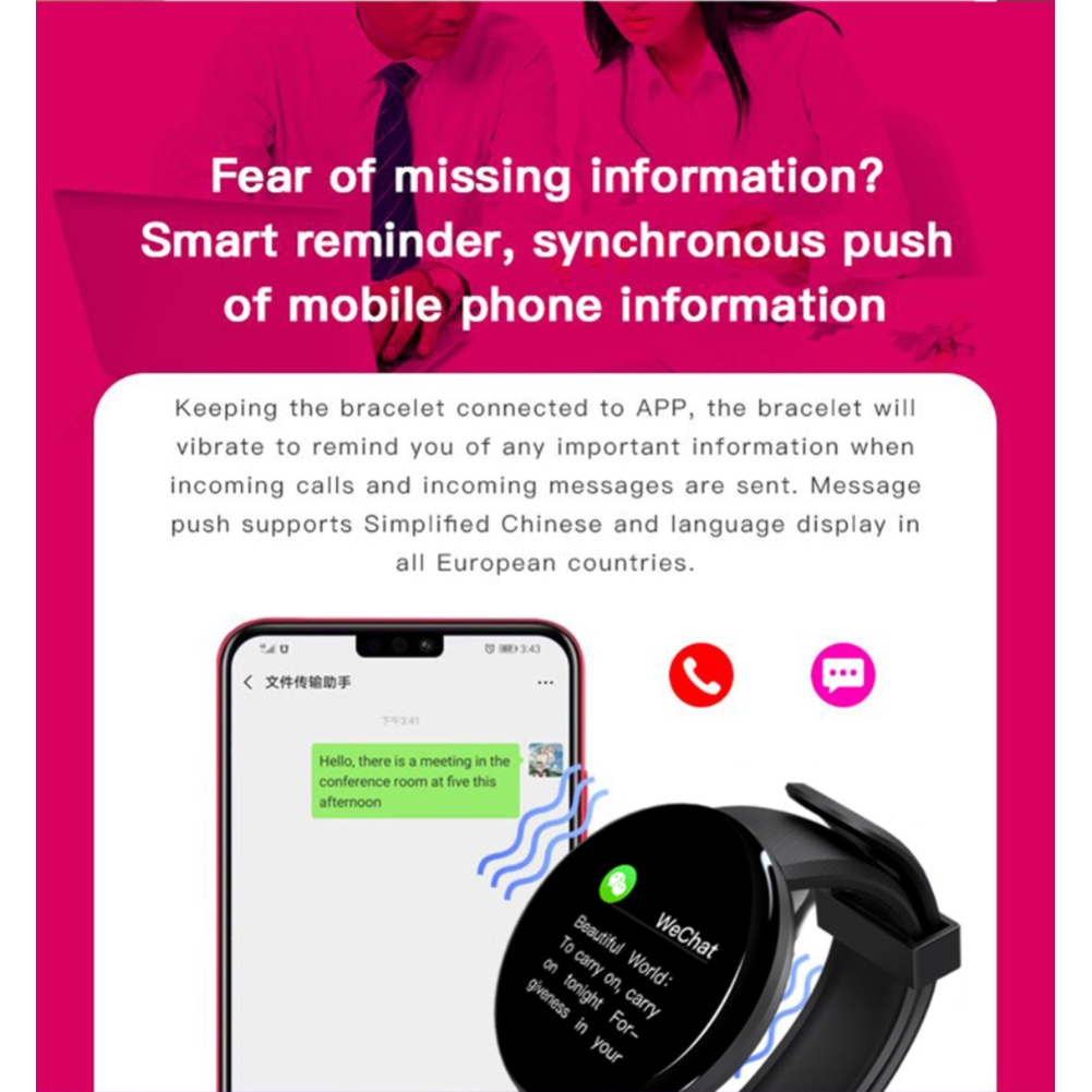 Đồng Hồ Đeo Tay Thông Minh D18s Đồng Hồ Đo Nhịp Tim Thể Thao Màn Hình Màu Bluetooth Màn Hình 1.44 " Veel