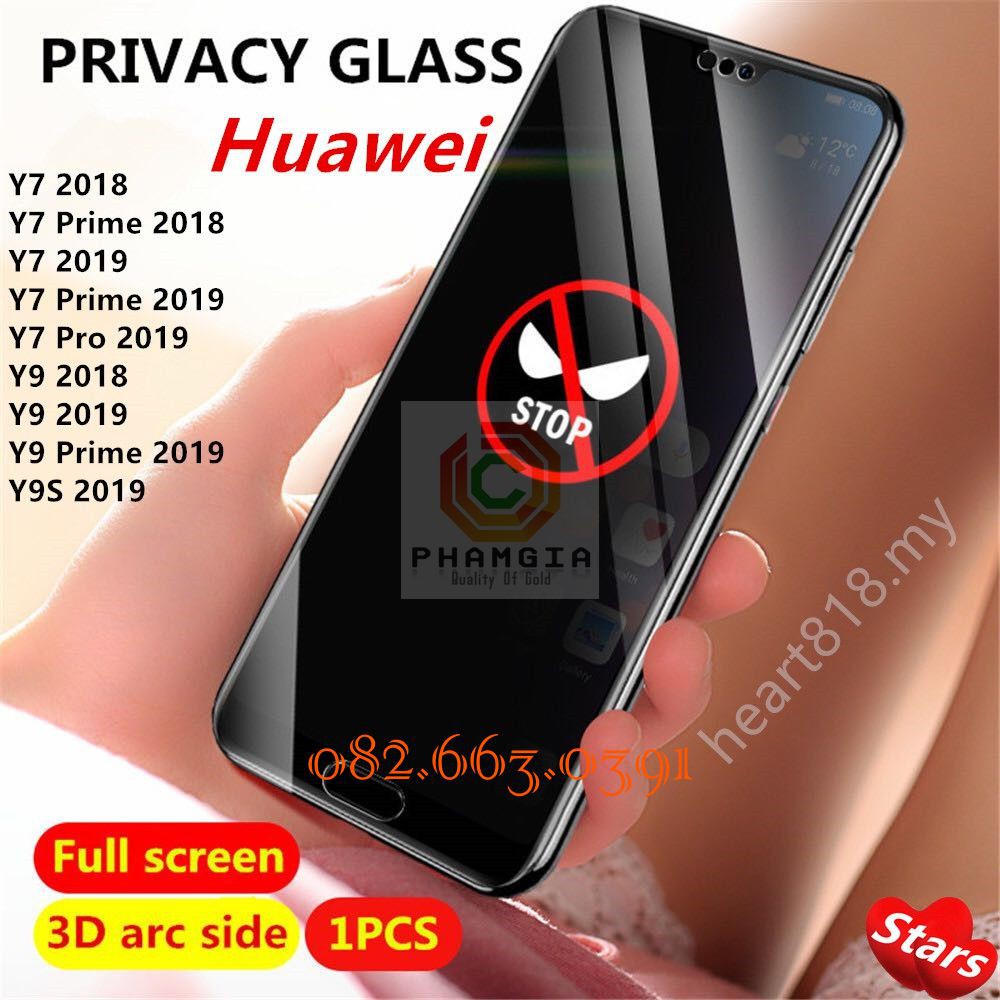 Dán cường lực chống nhìn trộm Huawei y7 y7 pro y7 prime y6 prime y9 y9 pro y9 prime y9s,2017,2018,2019 dẻo nano