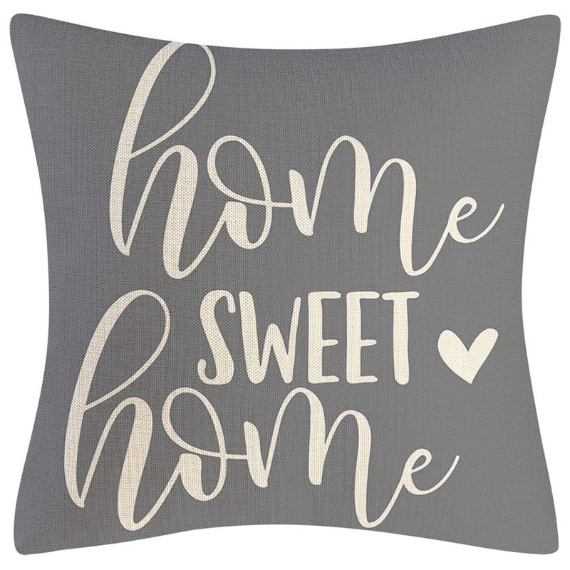 Vỏ gối màu xám 18X18 Bộ 4 trang trí nhà Ném gối Vỏ gối Vải lanh ngoài trời Đi văng Ném Vỏ gối