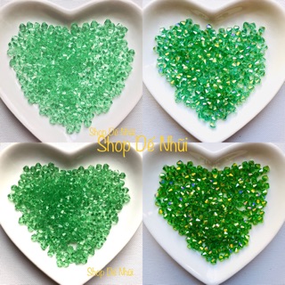 10 Hạt Pha Lê💎Cao Cấp Hình Thoi 6mm 🦗denhuihandmade🦗