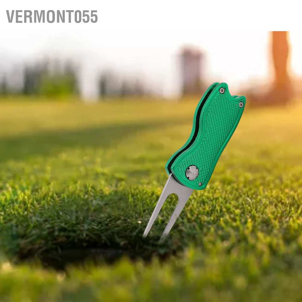 Hot DealsStainless Steel Golf Pitchfork Foldable Divot Tool Switchblade RepairSpot ExpressVermont055