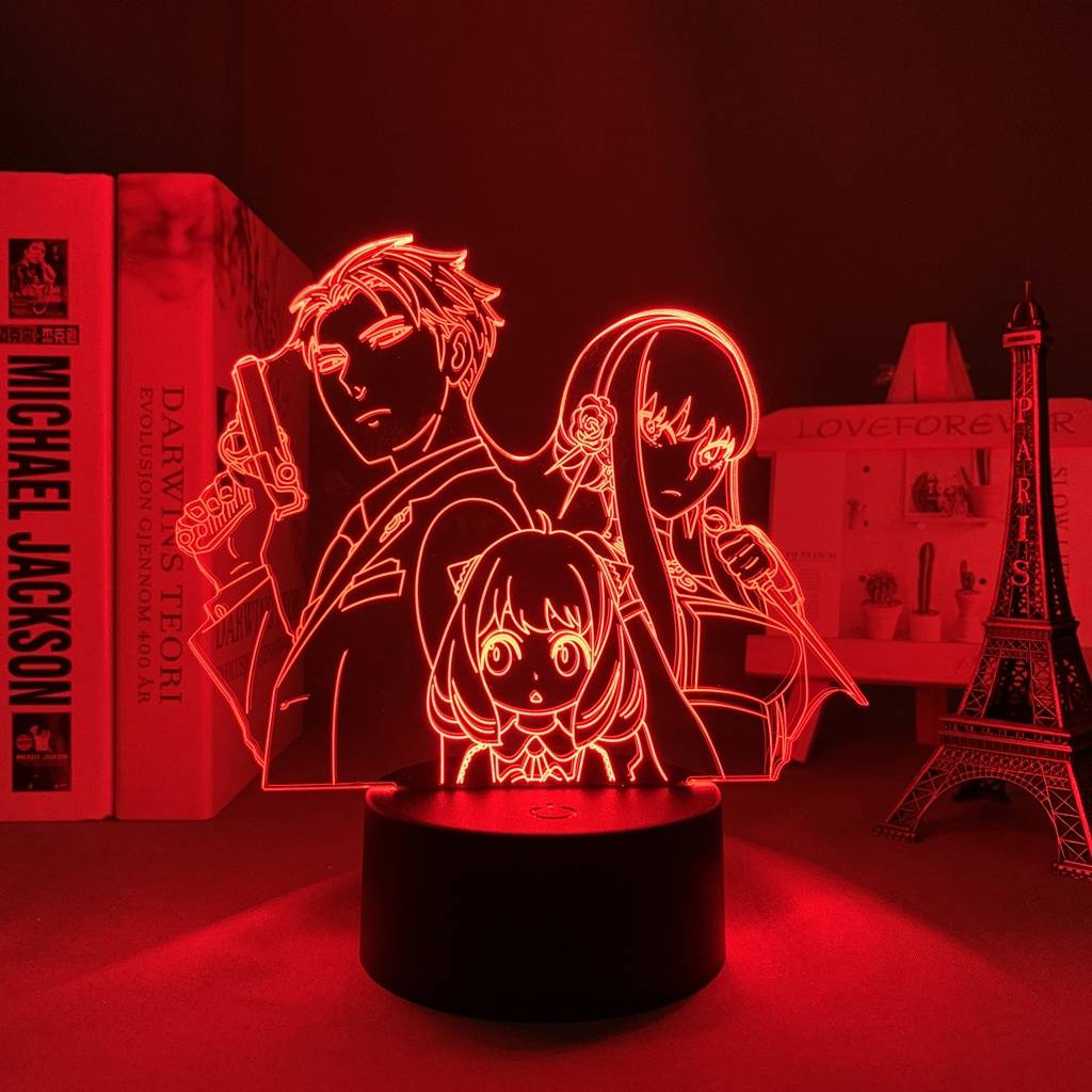 Đèn LED Anime SPY FAMILY Có Điều Khiển Từ Xa Yor Loid Anya Forger USB Trang Trí Phòng Ngủ Quà Tặng Trang Trí Nhà