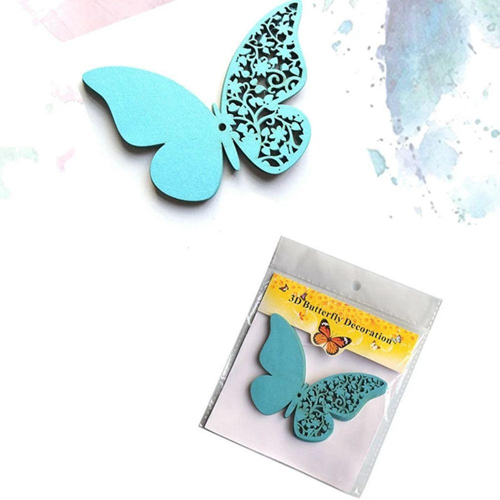 PATRICIA Thẻ Dán Hình Bướm 3D Màu Sáng