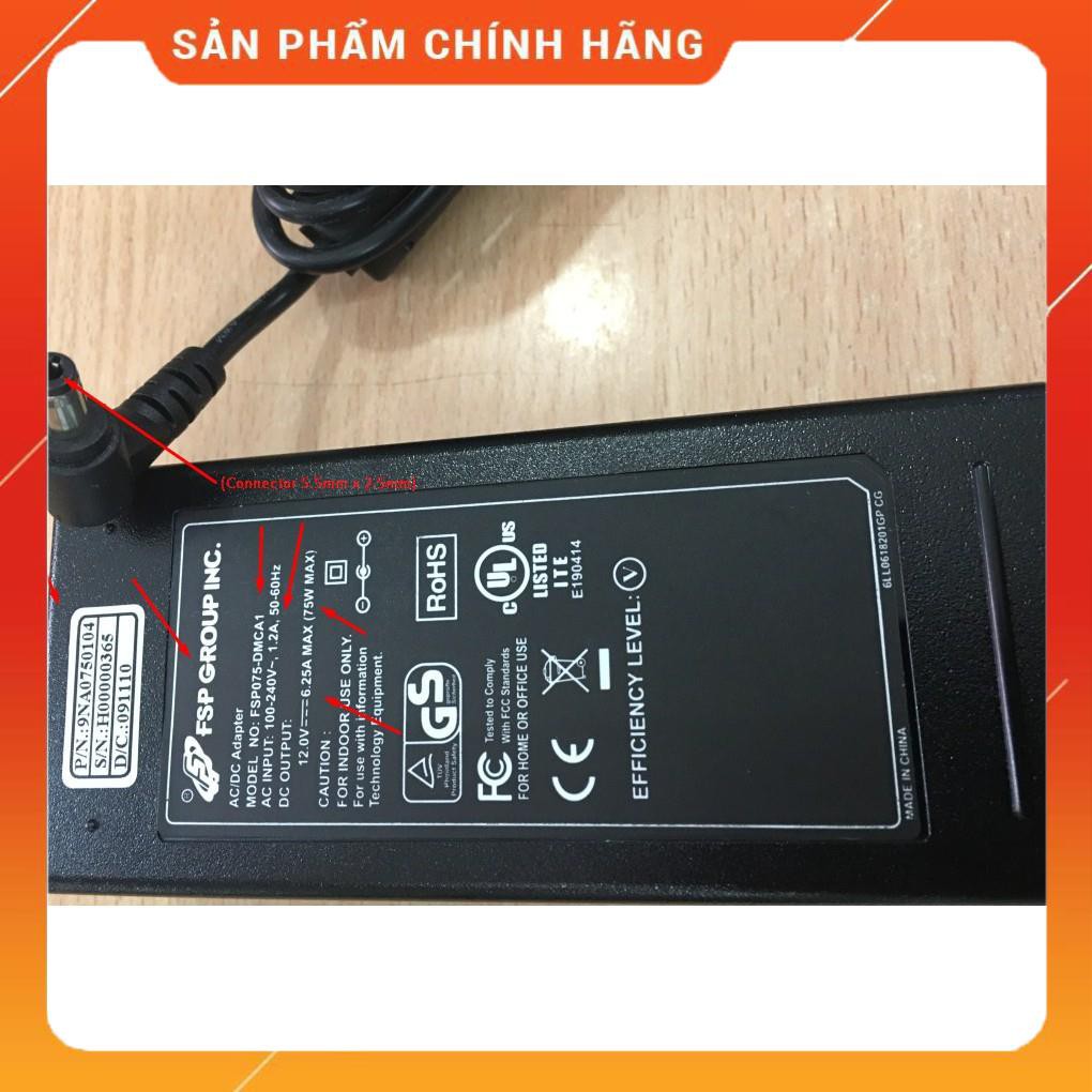 Adapter nguồn 12V 6.25A loại tốt dailyphukien