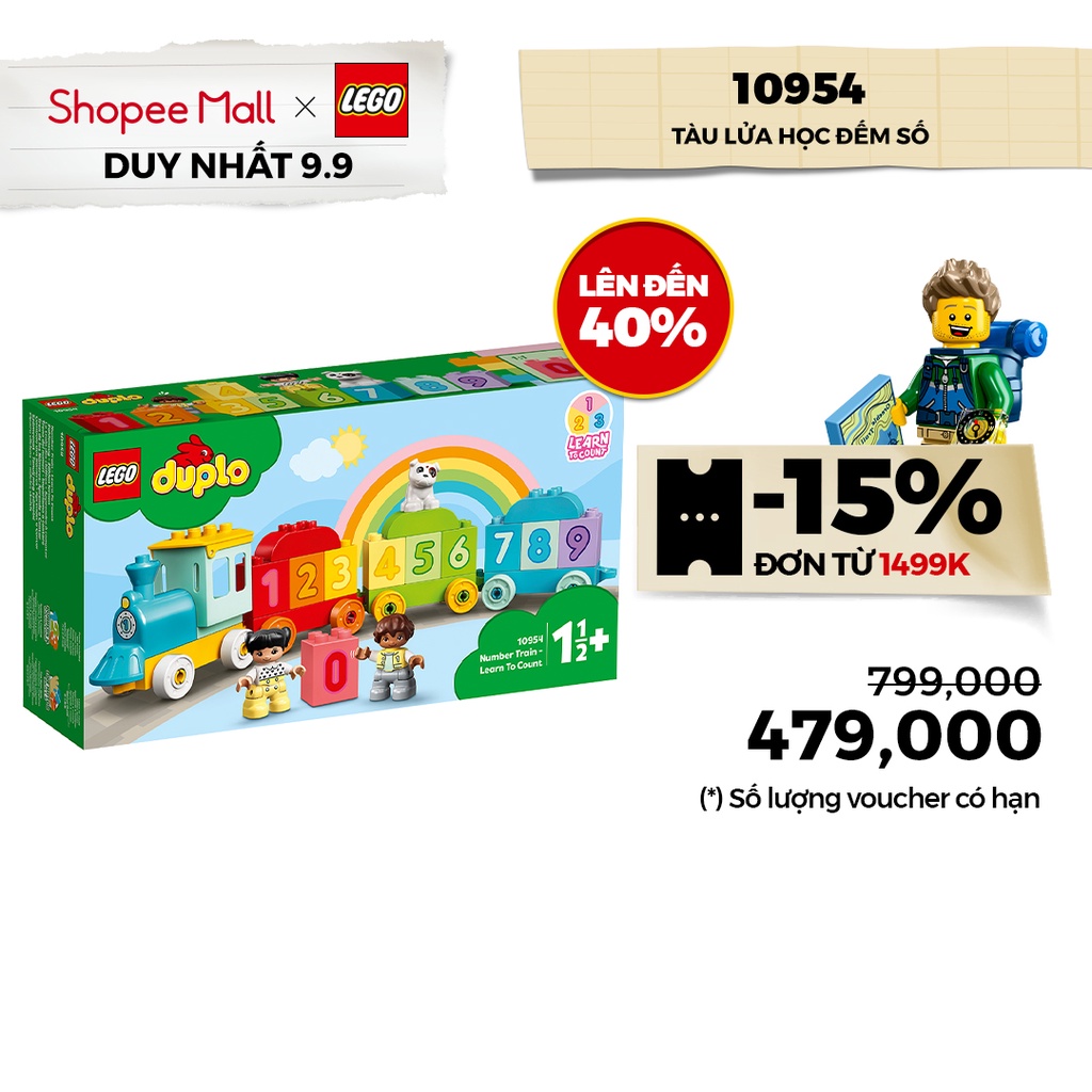 LEGO DUPLO 10954 Tàu lửa học đếm số (23 chi tiết)