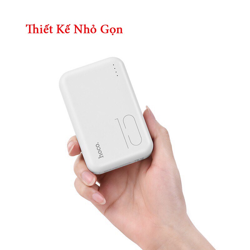 PIN SẠC DỰ PHÒNG HOCO J38 PIN 10.000mAh với 2 cổng USB nhỏ gọn