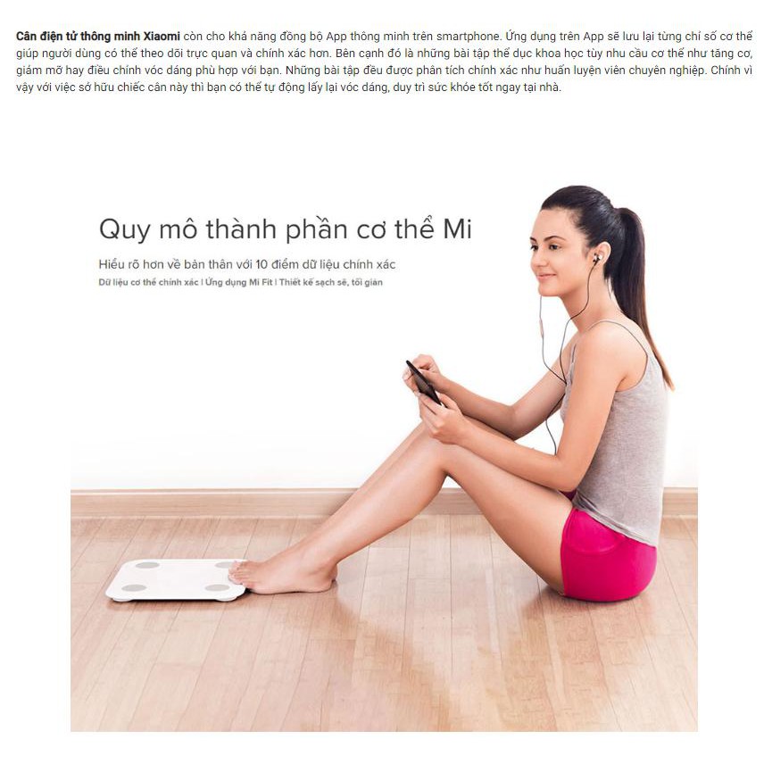 Cân điện tử xiaomi body composition scale 2 | 13 chỉ số sức khoẻ | Cân điện tử xiaomi smart scale 2 | MIHOMESAIGON