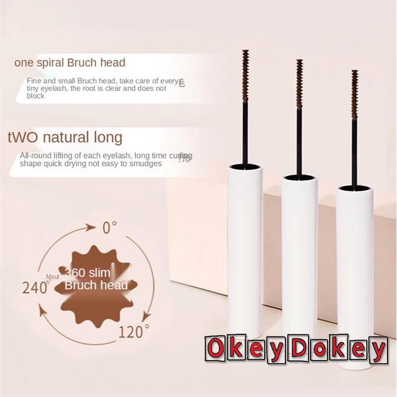 [Hàng mới về] Mascara làm dài và dày mi tự nhiên màu đen/nâu chống thấm nước lên màu đậm