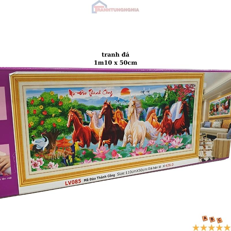 Tranh đính đá, tranh thêu chữ thập mã đáo thành công