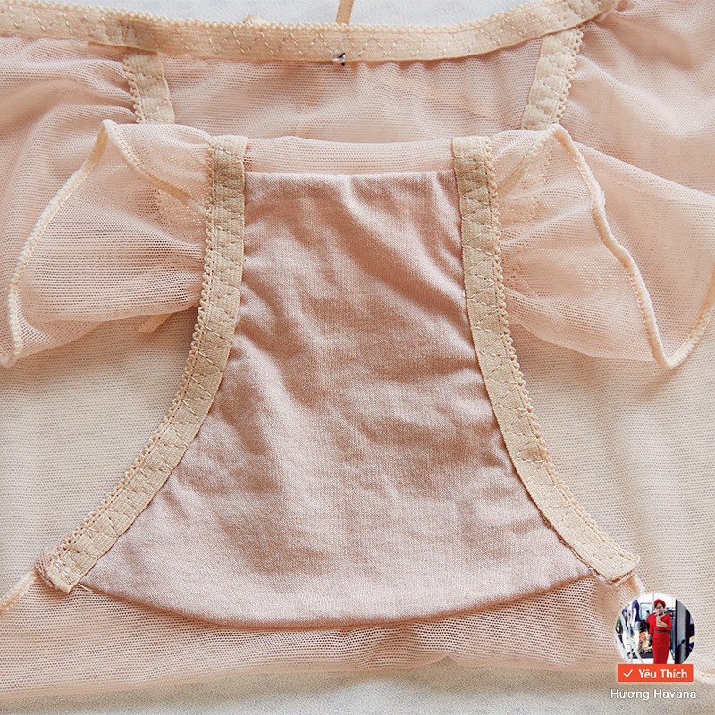 Quần lót nữ ren lưới nhún bèo - freesize - quần chip nữ sexy cao cấp FLQ76