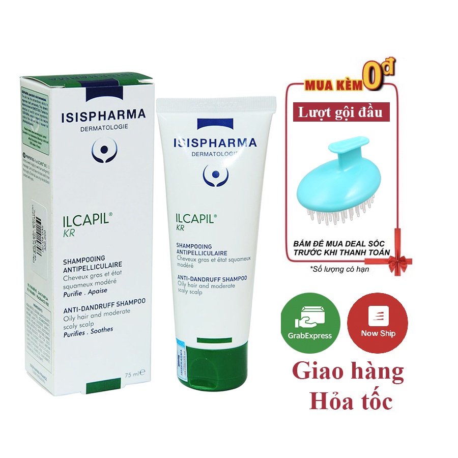 Dầu gội giảm gàu, dưỡng tóc, chống rụng tóc da dầu ISIS Pharma Ilcapil KR 150ml