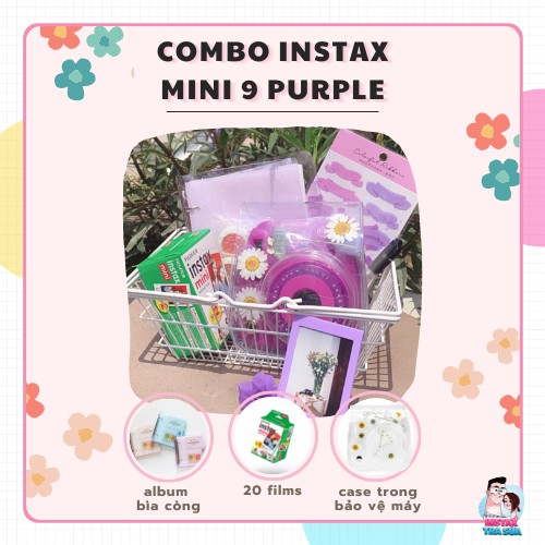 [Mã ELMSBC giảm 8% đơn 300K] COMBO INSTAX MINI 9 - chính hãng Fujifilm - MÁY CHỤP ẢNH LẤY LIỀN