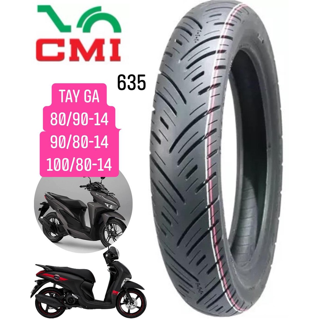 Vỏ lốp CAMEL tháilank 635 80/90/14 &amp; 80/90/14 vison click air blade (không xài ruột) CAMEL CMI _ cameltire