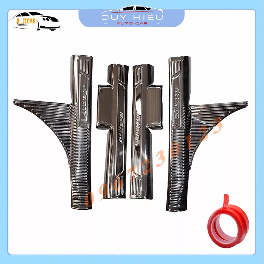 Ốp bậc cửa MItsubishi Attrage 2016-2021 bộ đủ 8 món full xe