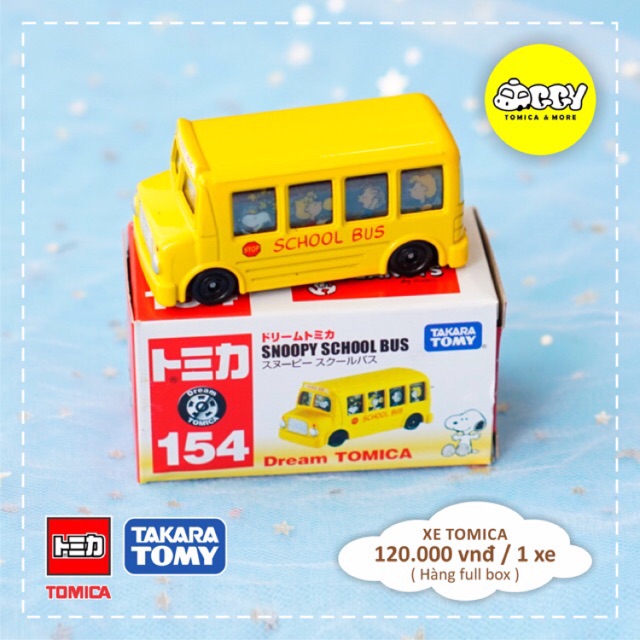 Xe mô hình Tomica Snoopy Schoolbus (Fullbox)