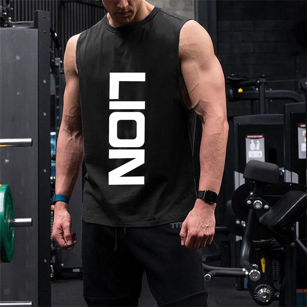 Áo Thể Thao TANKTOP LION Ba Lỗ Thun 4 Chiều Co Dãn 220 Cực Đẹp | BigBuy360 - bigbuy360.vn