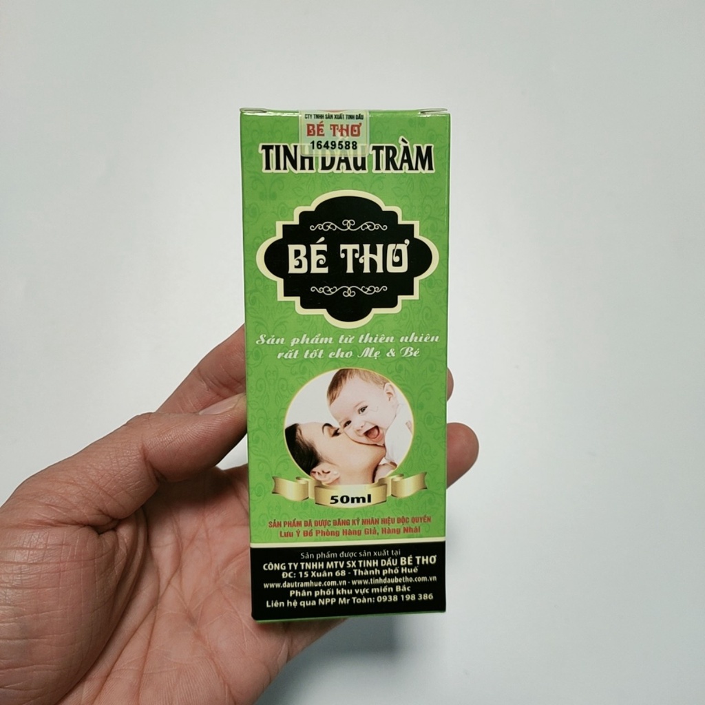 Tinh dầu tràm cho bé Huế nguyên chất Bé Thơ 50ml lá tràm gió quế khuynh diệp bạc hà 2X MART