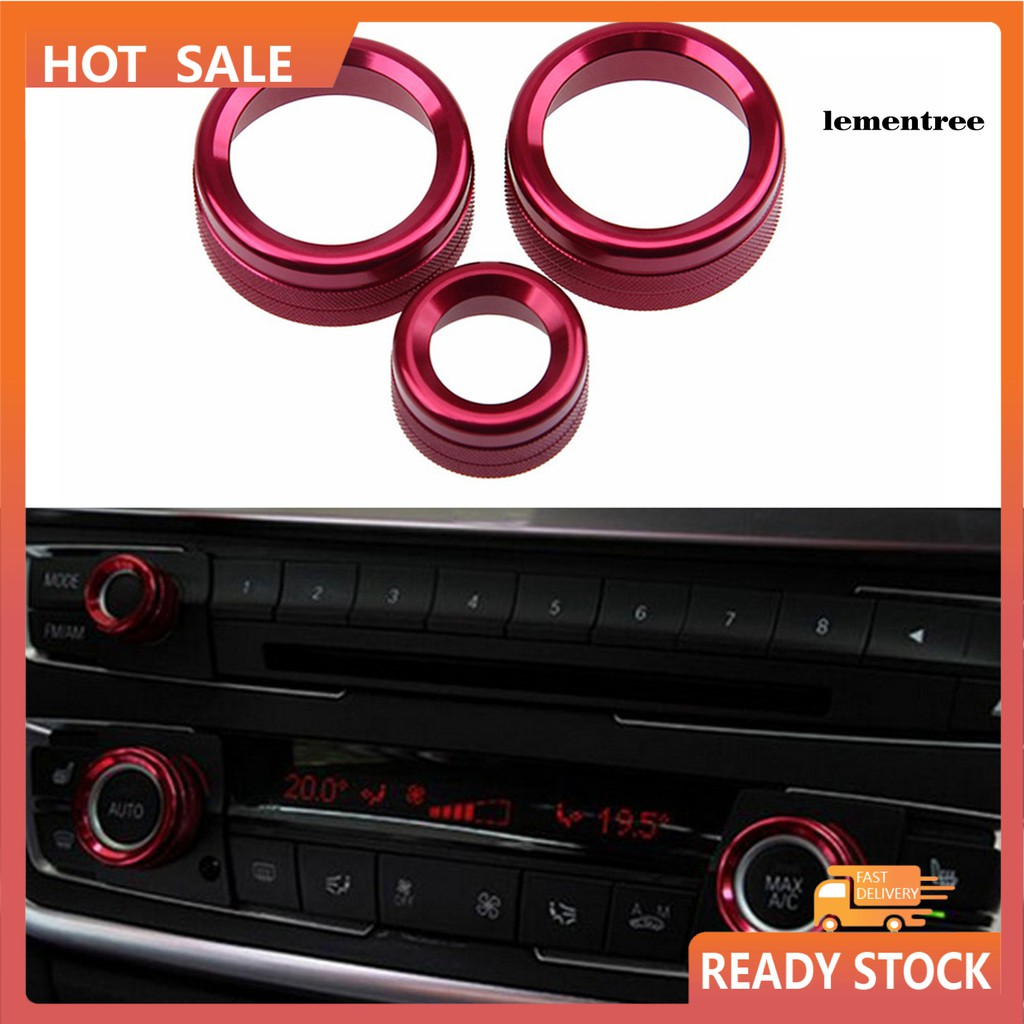 Set 3 Vòng Tròn Trang Trí Núm Điều Hòa Xe Hơi BMW 1234 Series