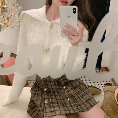 Áo cardigan Dệt Kim Lông Cừu Phong Cách Hàn Quốc Thời Trang Thu Đông