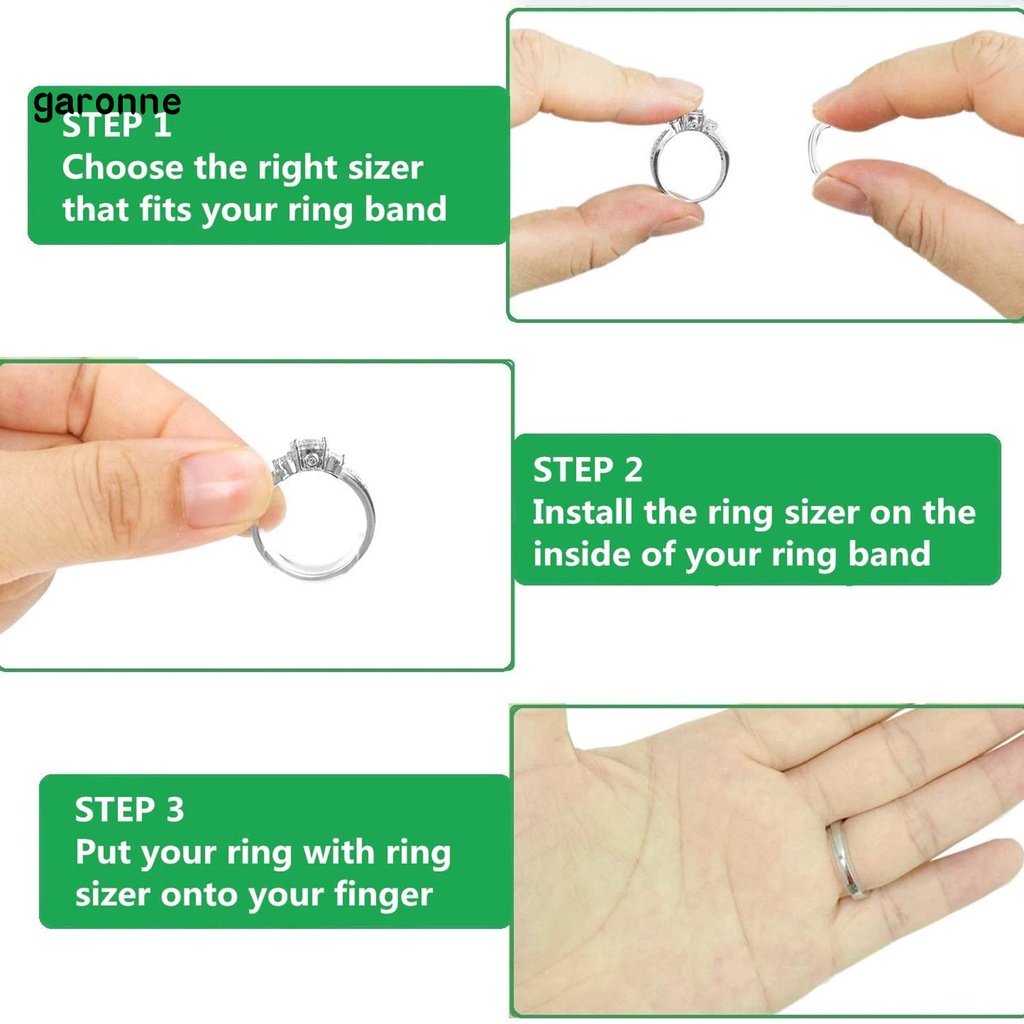 Set 8 phụ kiện dùng để điều chỉnh kích thước nhẫn trong suốt tiện lợi