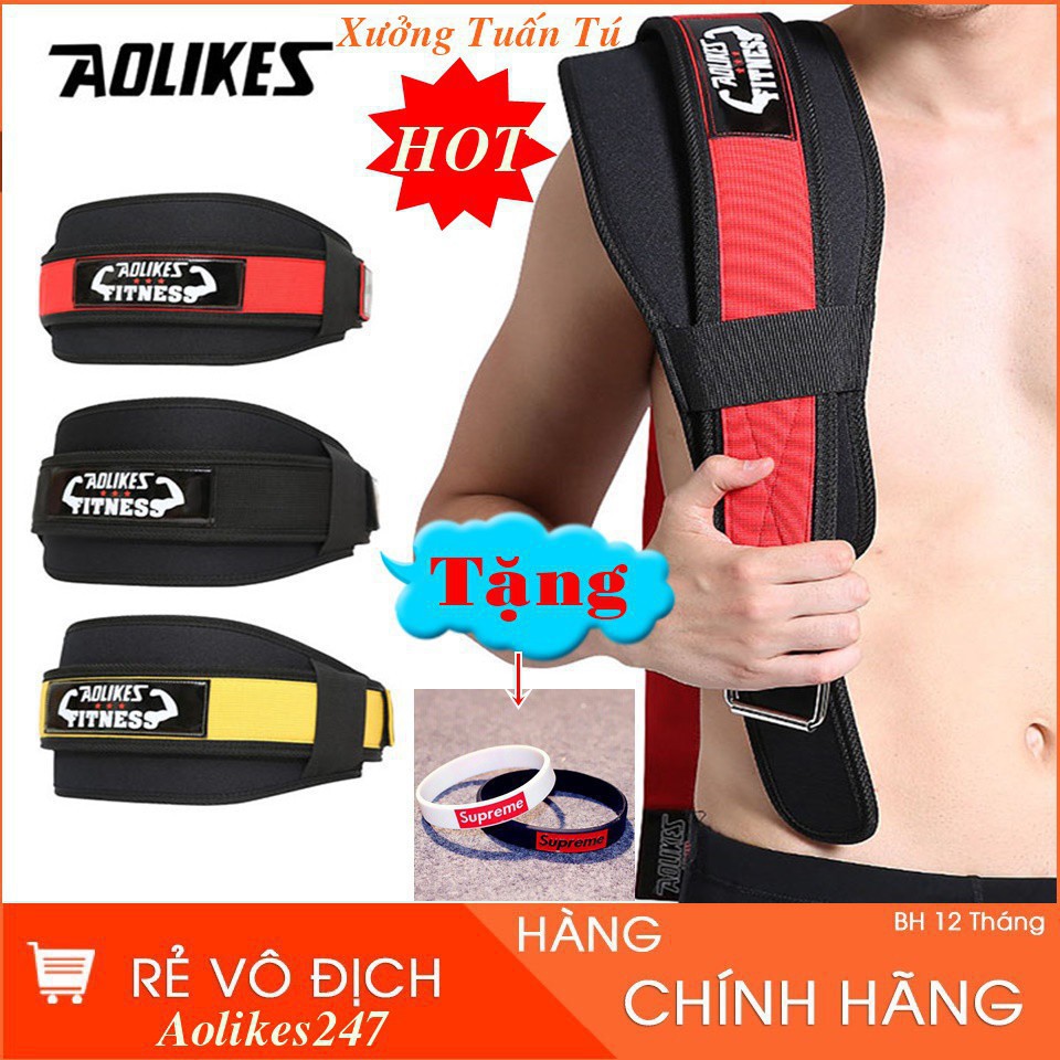 Đai lưng tập gym chính hãng Aolikes 7983 magic