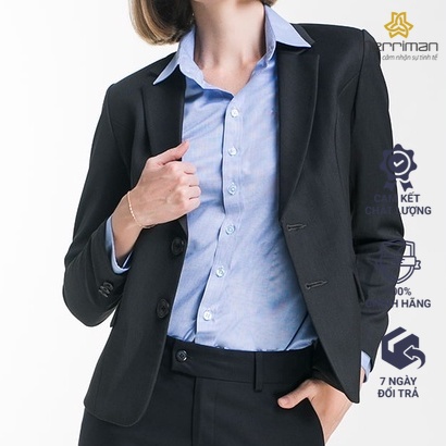 Áo vest nữ cao cấp Merriman mã THWV01 màu đen