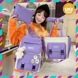 Balo nữ thời trang đi học set 4 món