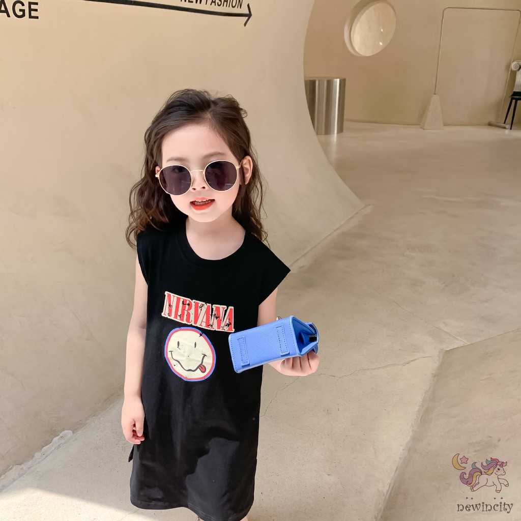 Đầm Sát Nách Phong Cách Hàn Quốc Cho Bé Gái